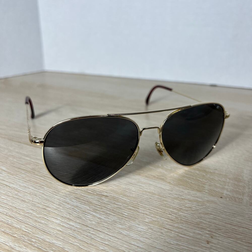 Vintage American Optical AO Sunglasses READ DESC Gold 58-14